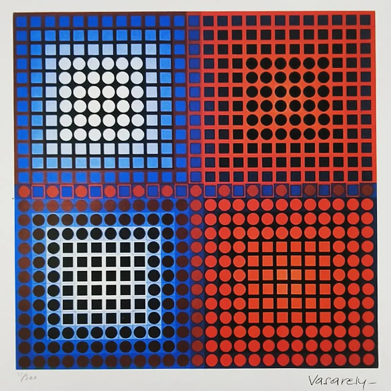 Victor Vasarely limited numbered edition lithograph, 1970s 2