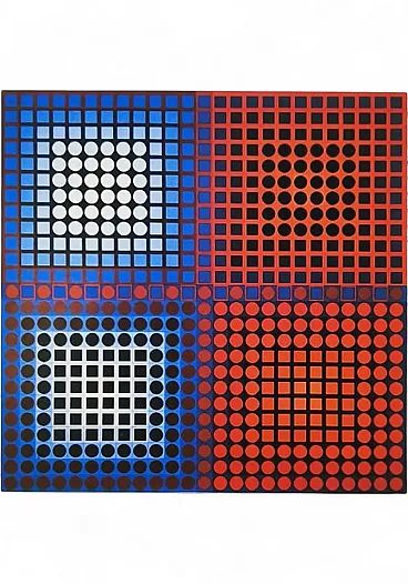 Victor Vasarely limited numbered edition lithograph, 1970s