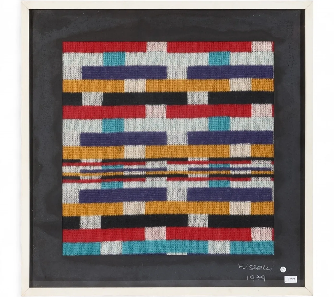 Modern framed tapestry, Ottavio Missoni, Italy 1979 6