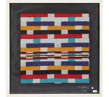 Modern framed tapestry, Ottavio Missoni, Italy 1979