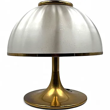 Glass mushroom table lamp, Fabbian, Italy 1970
