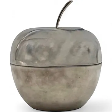 Silver-plated apple container, Christofle France 1970