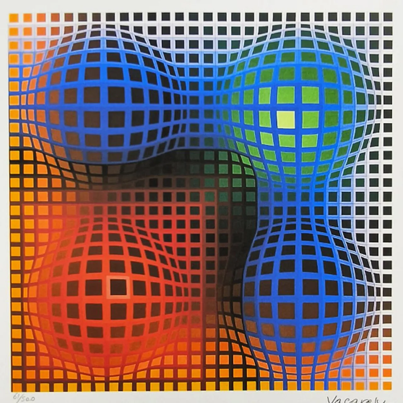 Victor Vasarely limited numbered edition lithograph, 1970s 2