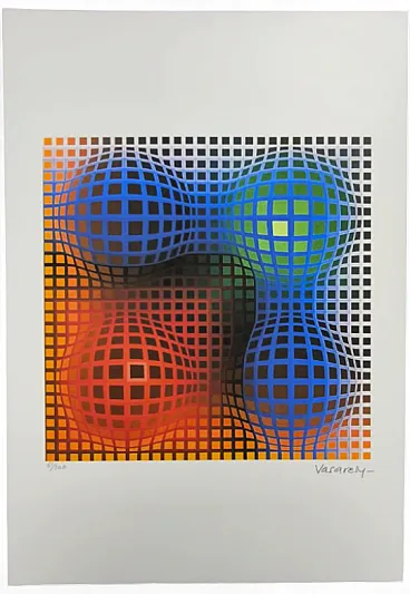 Victor Vasarely limited numbered edition lithograph, 1970s