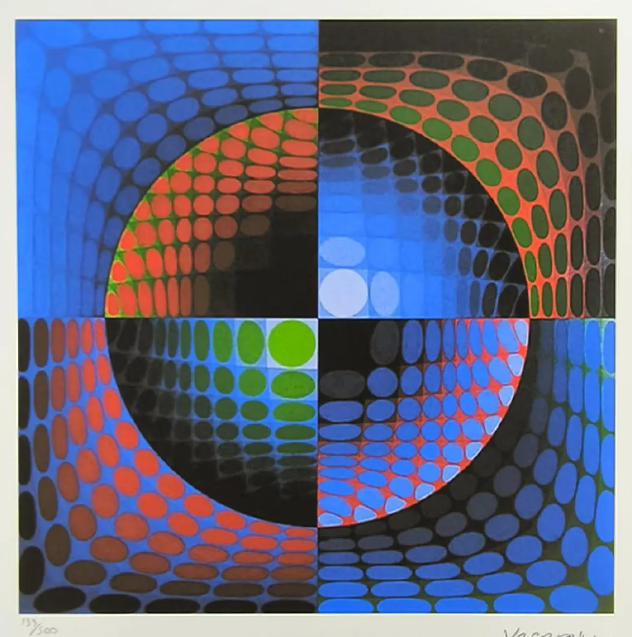 Victor Vasarely limited numbered edition lithograph, 1970s 2