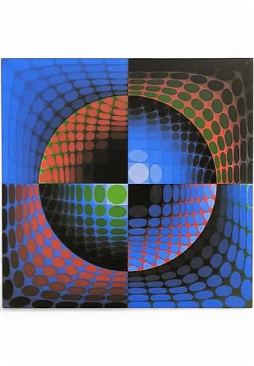 Victor Vasarely limited numbered edition lithograph, 1970s