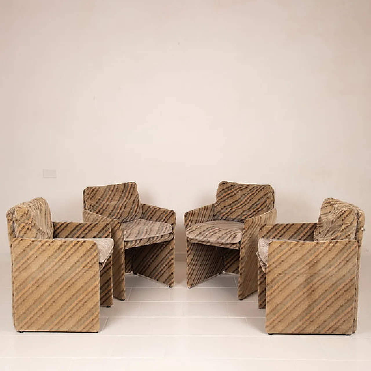 4 Salpol armchairs by Angelo Mazzola and Missoni, late 20th century 1