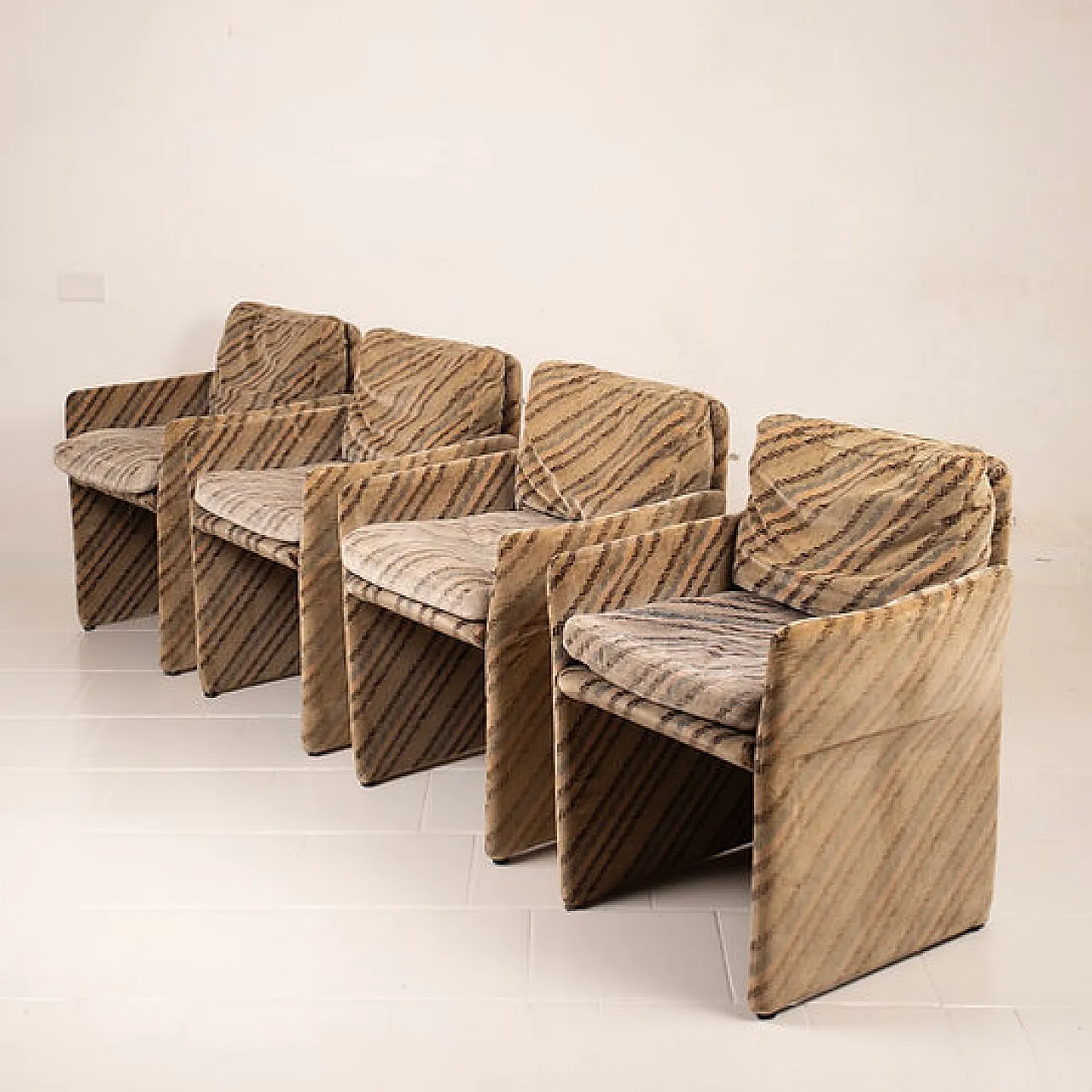 4 Salpol armchairs by Angelo Mazzola and Missoni, late 20th century 3