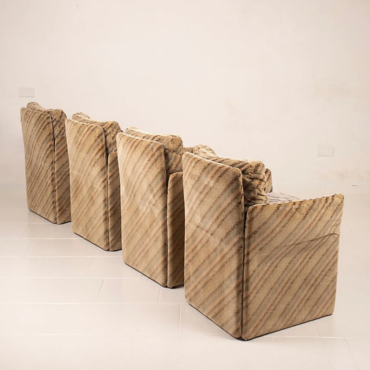 4 Salpol armchairs by Angelo Mazzola and Missoni, late 20th century 14
