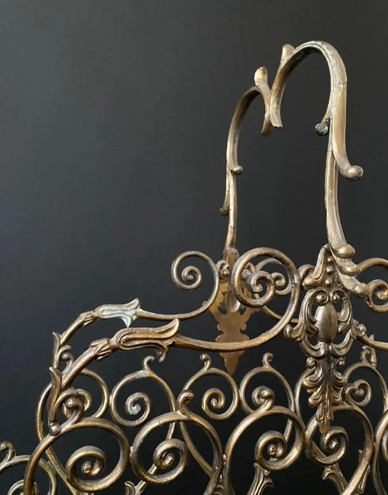 Brass magazine rack, 20th century 3