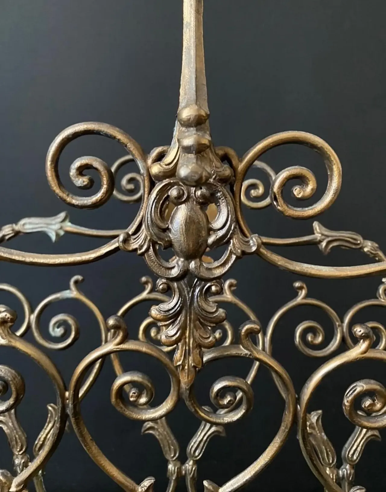 Brass magazine rack, 20th century 5