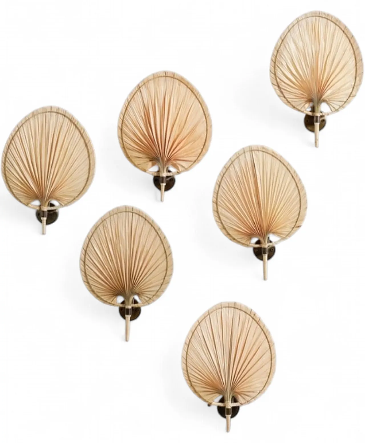 6 Fan wall lights in the style of Ingo Maurer, 1970s 13