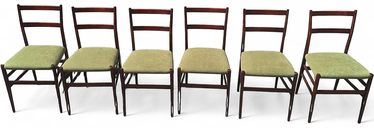 6 Leggera chairs by Gio Ponti for Cassina, 1950s 8