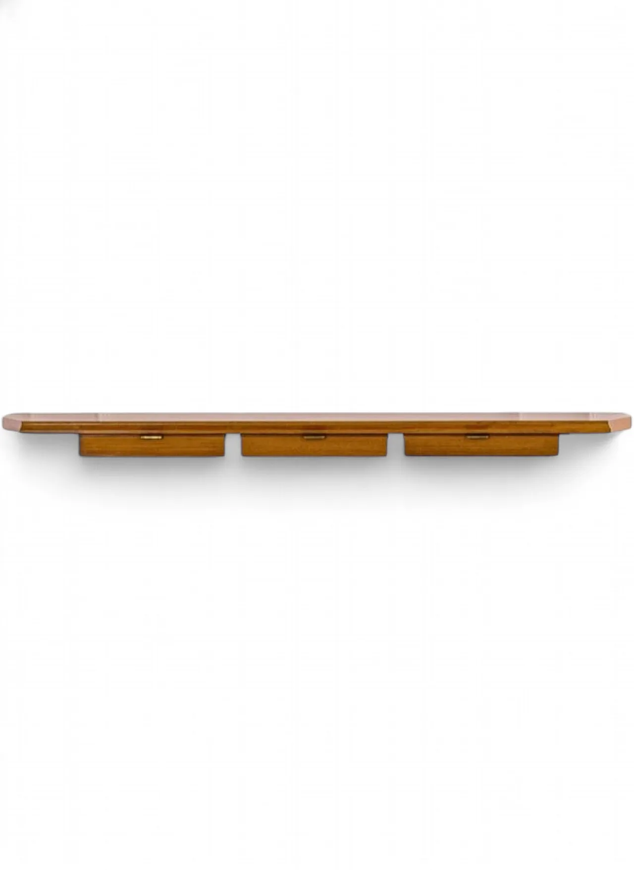 Console table in wood and brass by Osvaldo Borsani for ABV, 1950s 4