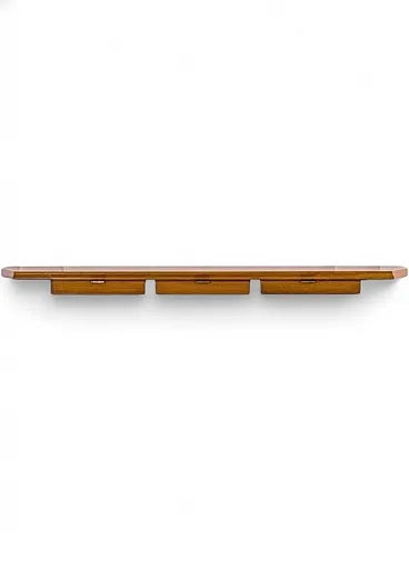 Console table in wood and brass by Osvaldo Borsani for ABV, 1950s
