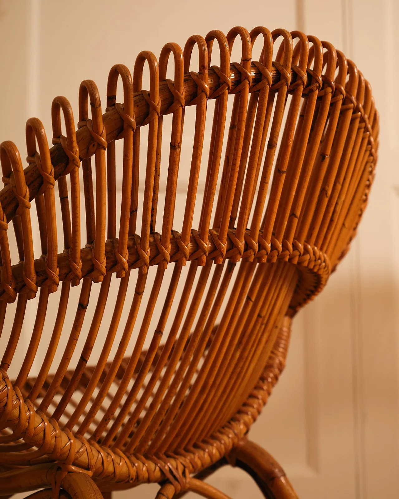 Pair of bamboo armchairs, 1960s 6