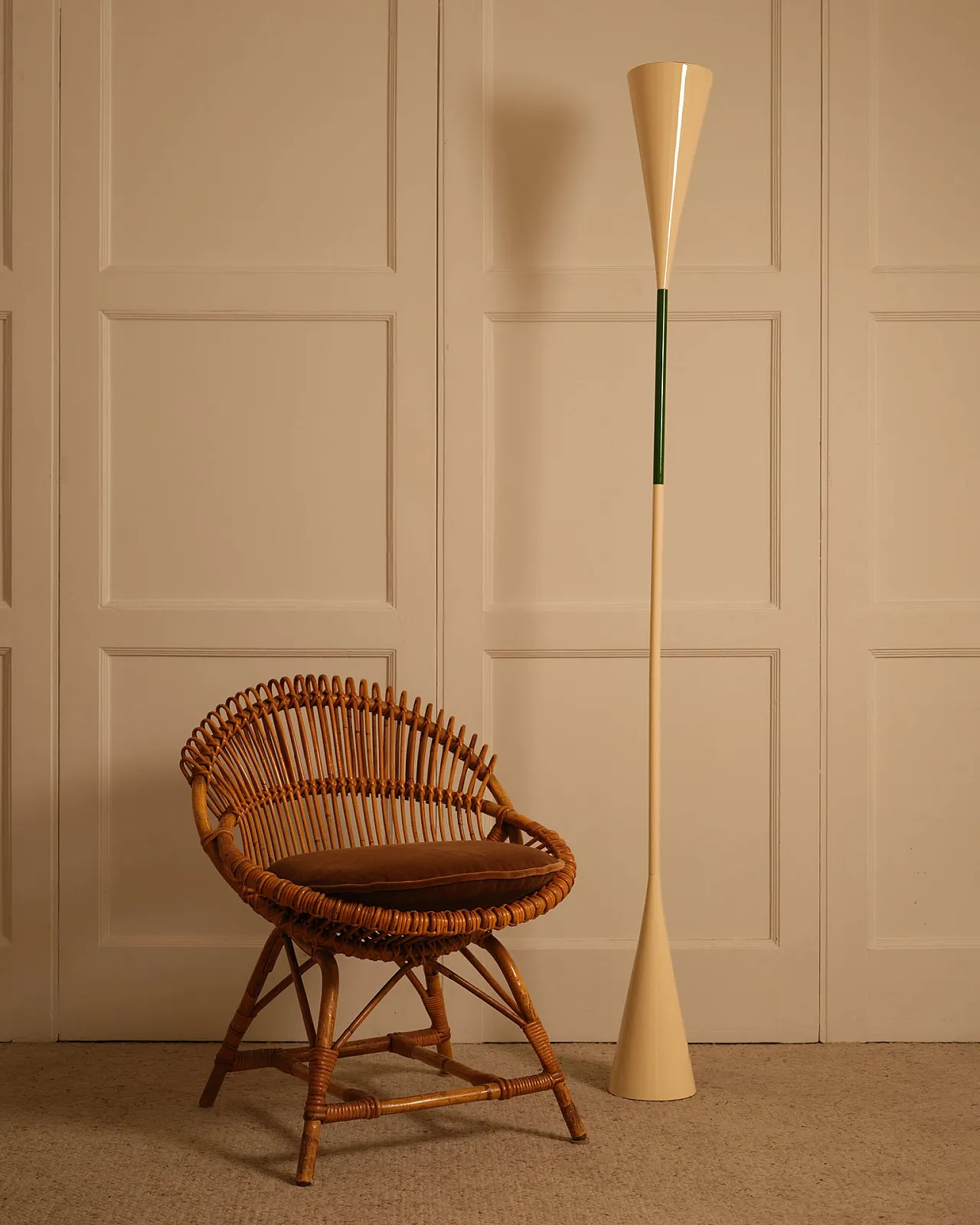 Pair of bamboo armchairs, 1960s 8