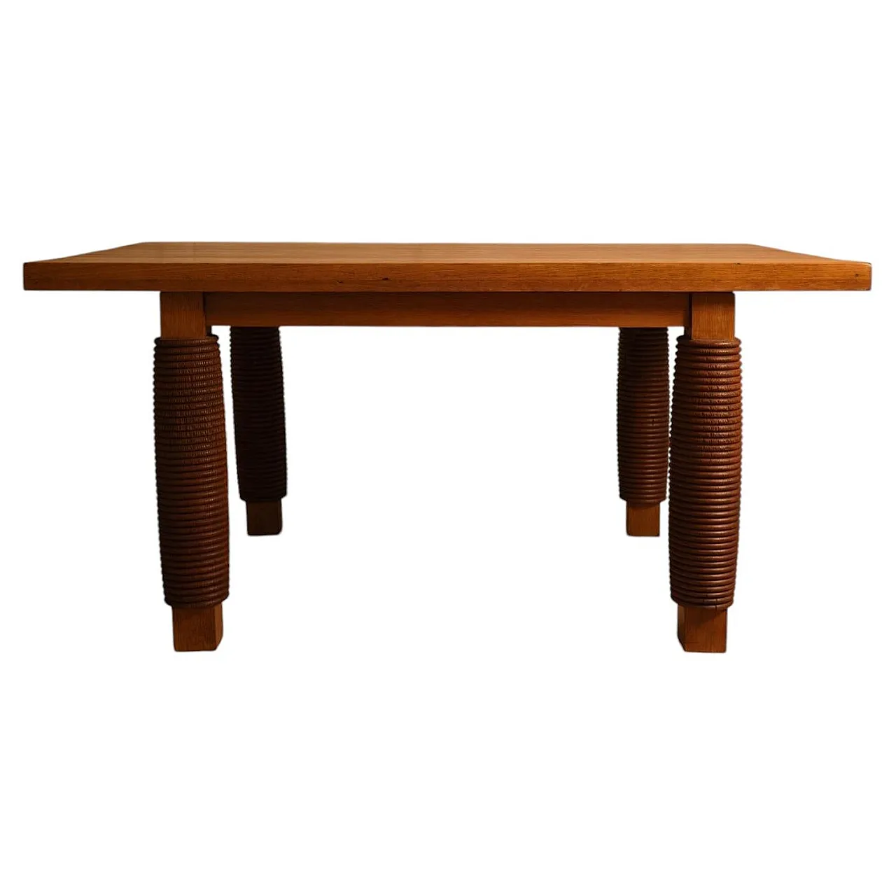 Sculptural wooden table, 1970s 1