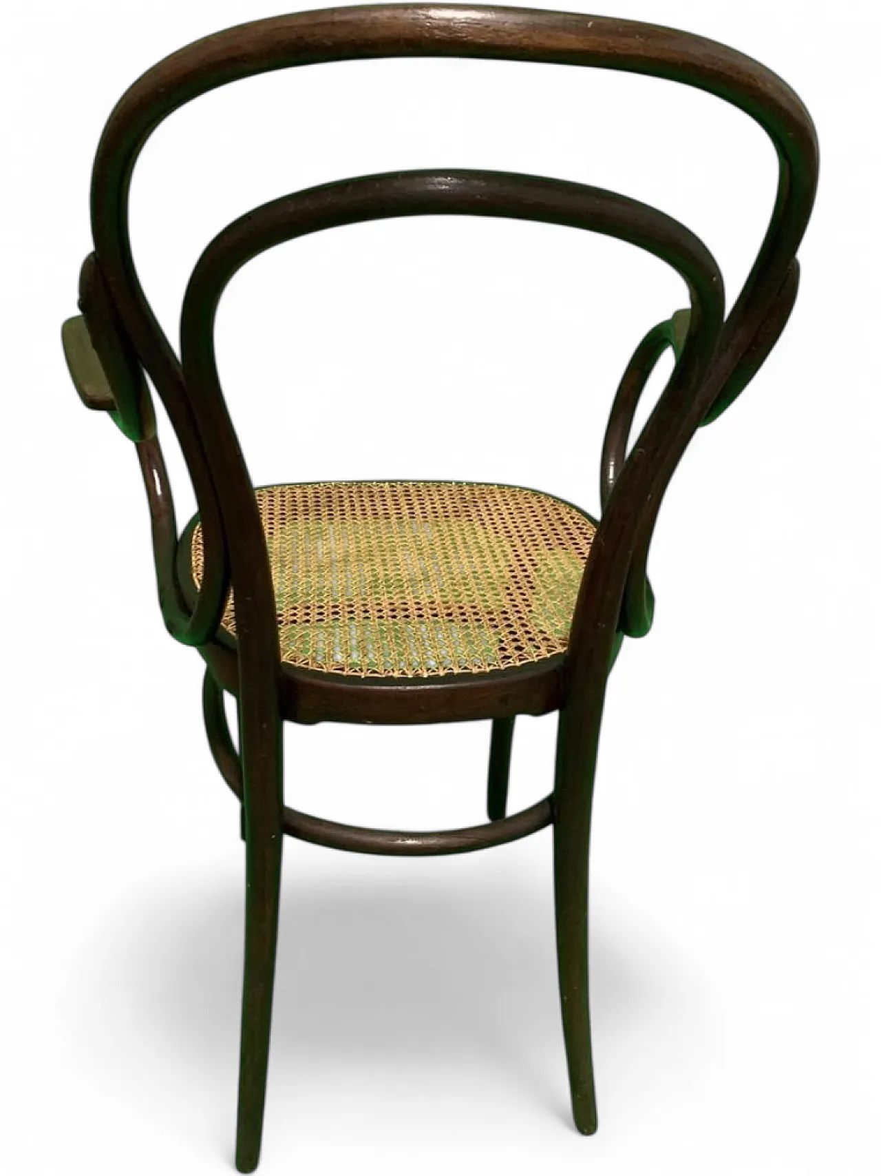 Beech and Vienna straw armchair by Michael Thonet for Thonet, Austria, late 19th century 4