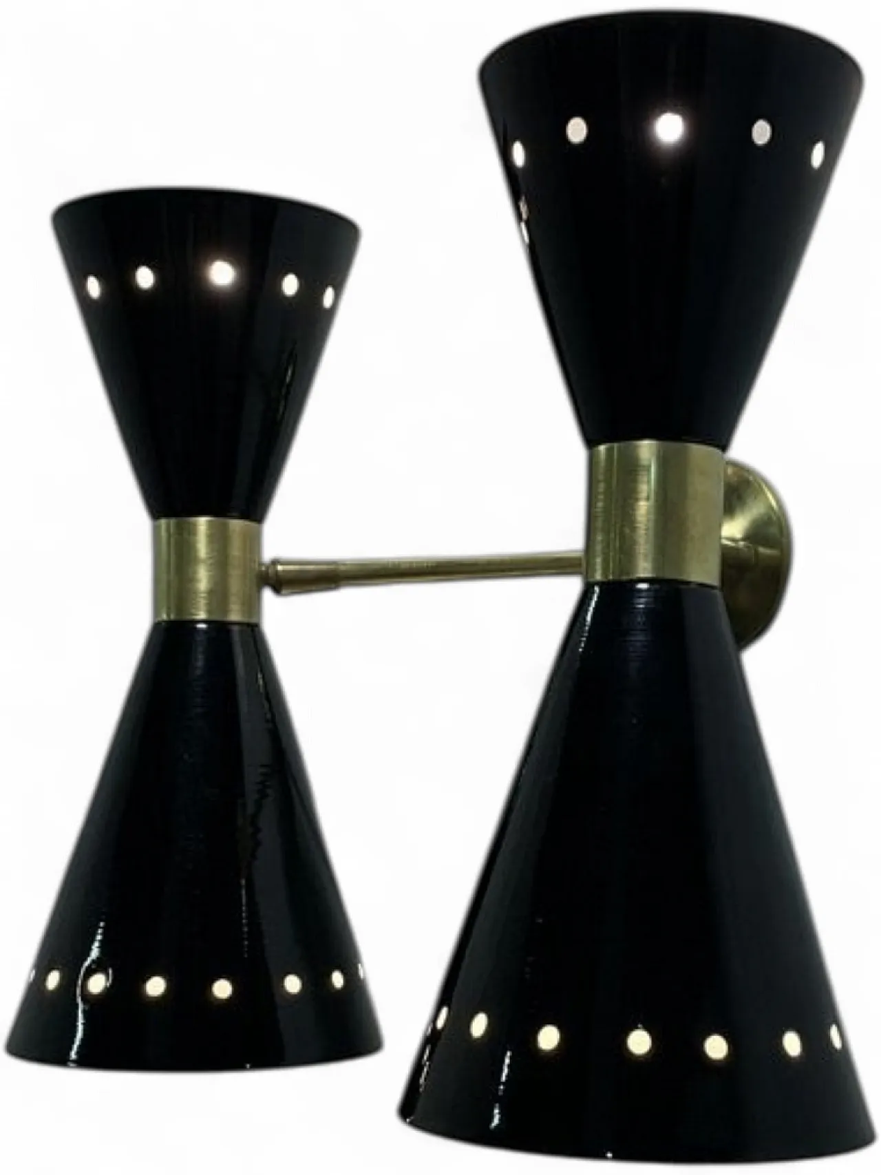 Lampada da parete Diablo in ottone, Italia, anni '50 6