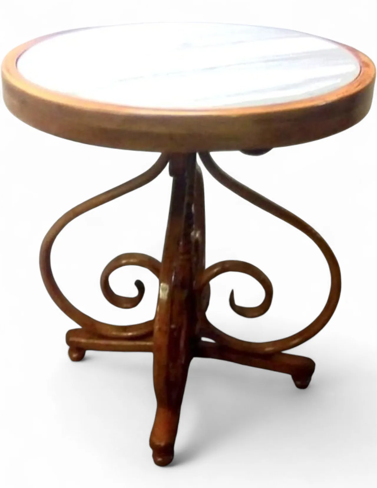 Marble-topped bistro table by Michael Thonet for Thonet, France 4