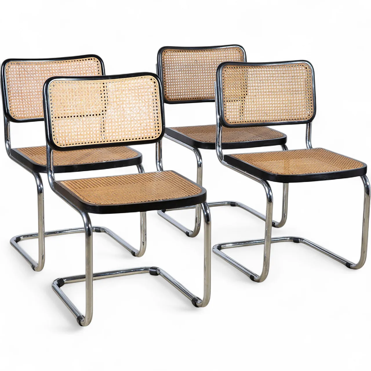 4 Cesca cantilever chairs by Marcel Breuer, 1980s 11