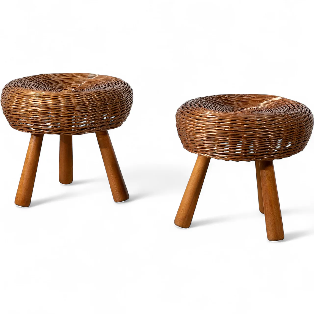 Pair of Mid-Century stools attributed to Tony Paul, 1950s 12