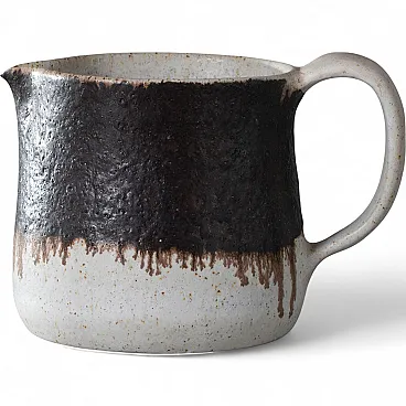 Minimalist stoneware pitcher by Bruno Gambone, 1960s