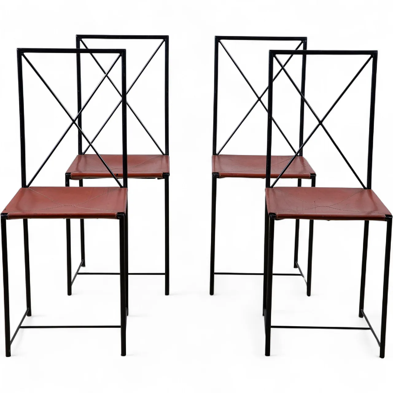 4 Moka chairs by Mario Asnago and Claudio Vender for Flexform, 1980s 9