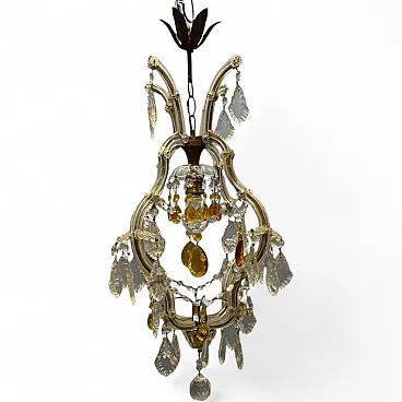 Maria Theresa crystal pendant lamp, 1950s