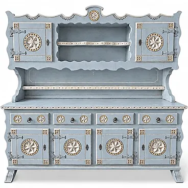 Lacquered and decorated sideboard, 20th century, 1950s