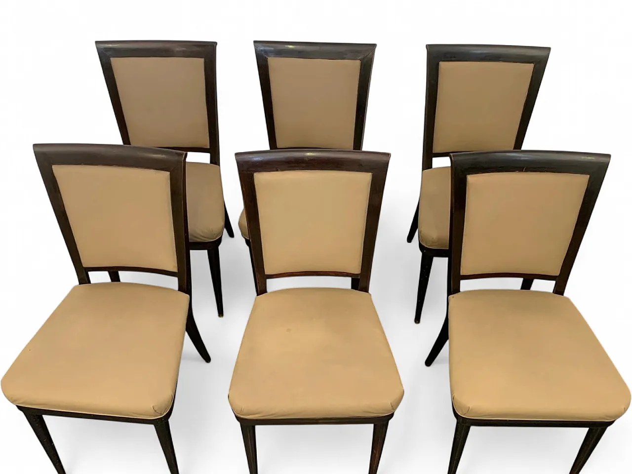 Brass Pointed Chairs by Vittorio Dassi for Dassi Mobili Moderni, 1950s 12