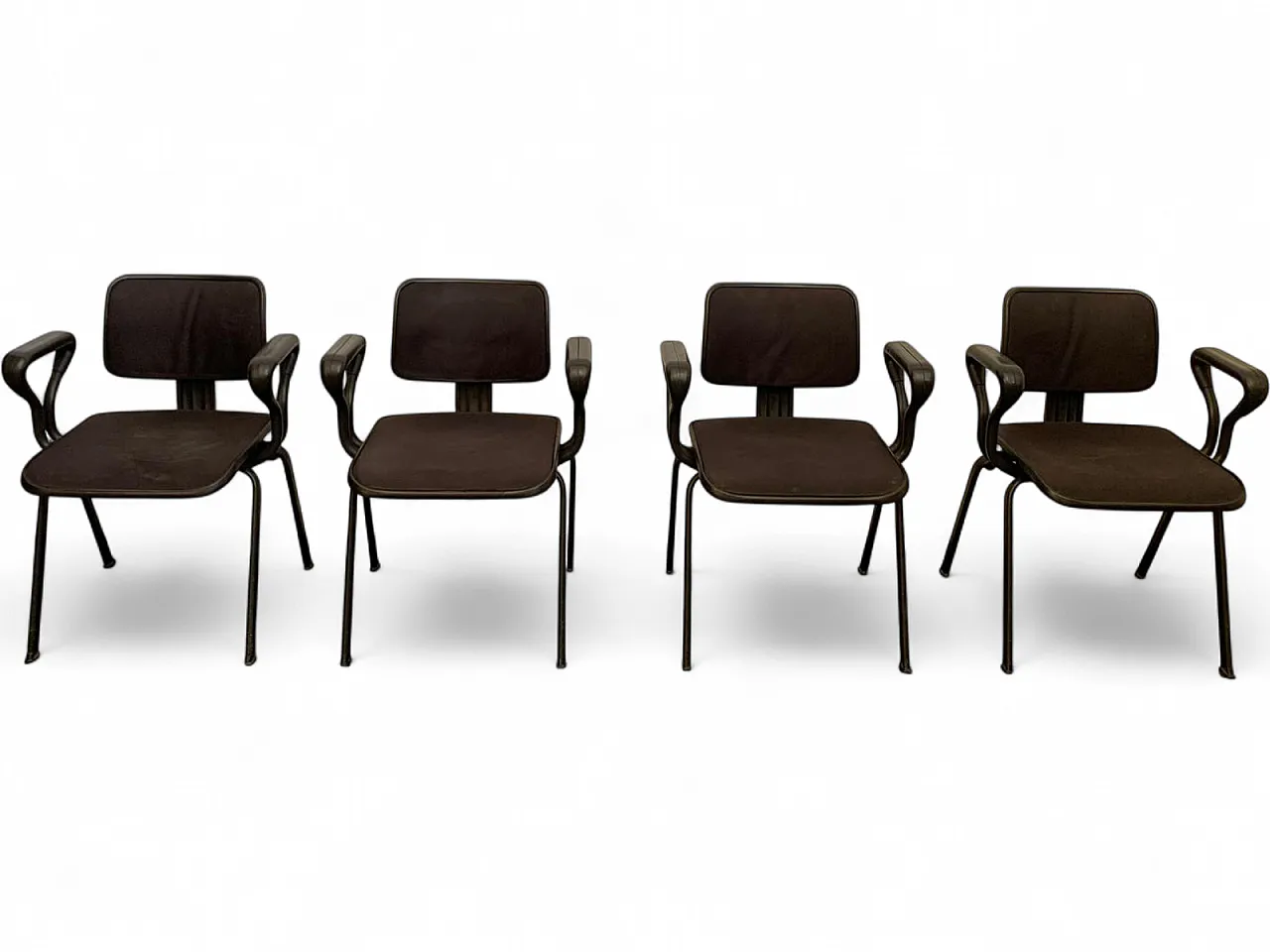 4 Synthesis Series Edys Chairs by Ettore Sottsass for Olivetti, 1970s 10