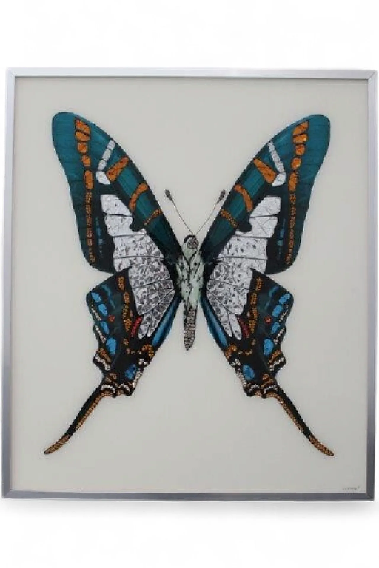 Michele Astolfi, Blue Butterfly, 2000s, Mixed Media, Framed 6