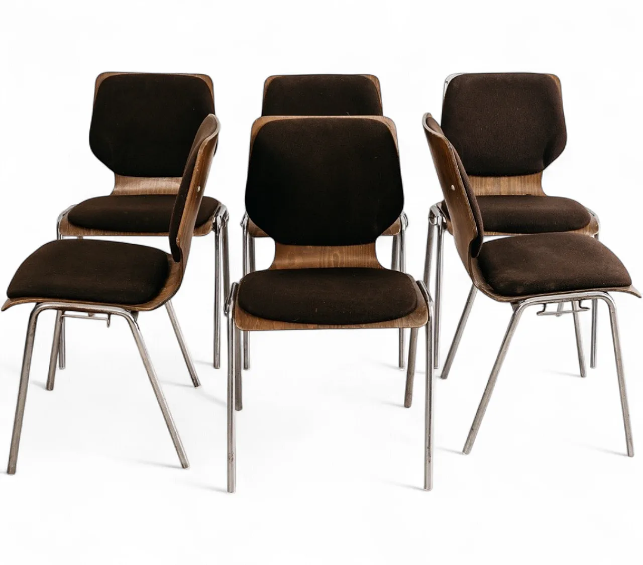 Carlo Ratti Style Set Da Pranzo 6 Sedie Design Modernariato Anni ‘70 21