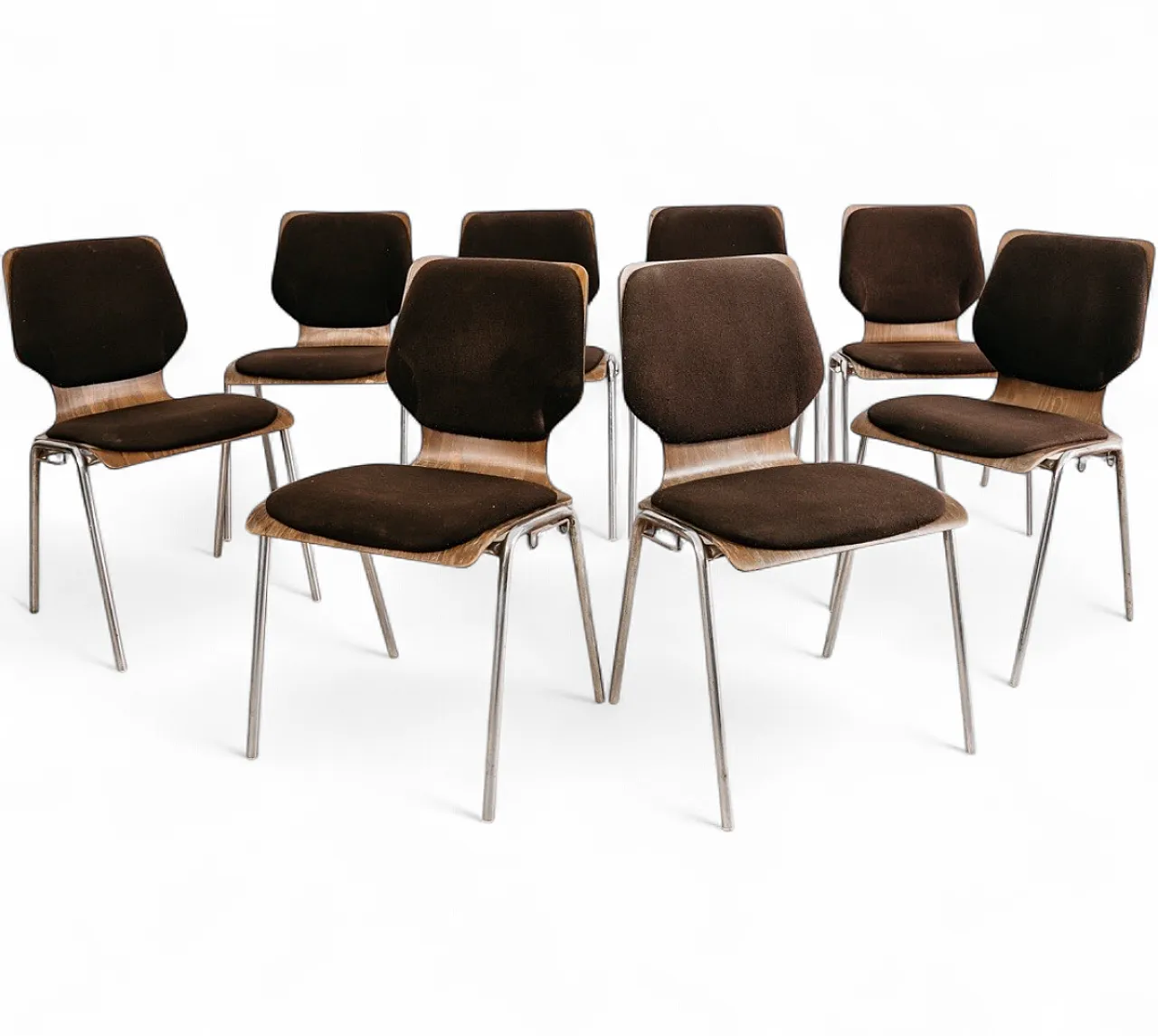 Carlo Ratti Style Set Da Pranzo 8 Sedie Design Modernariato Anni ‘70 18