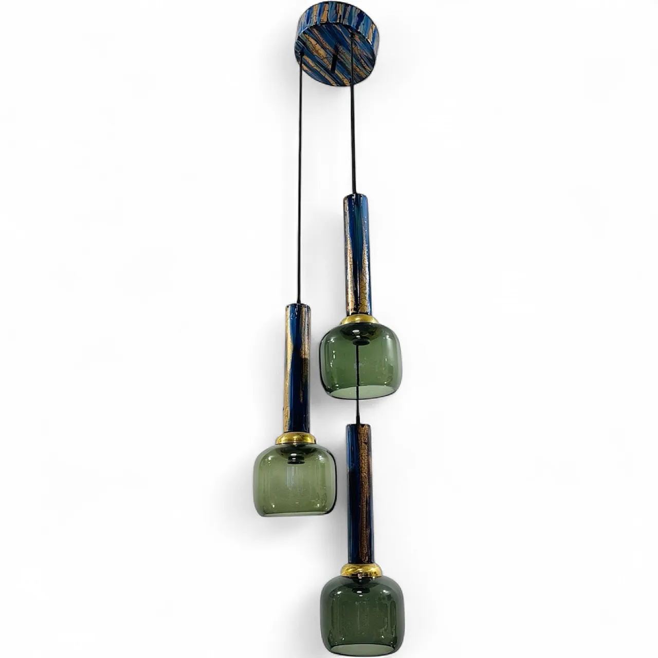 Enameled Chandelier by Angelo Brotto for Esperia Illuminazione, 70s 12