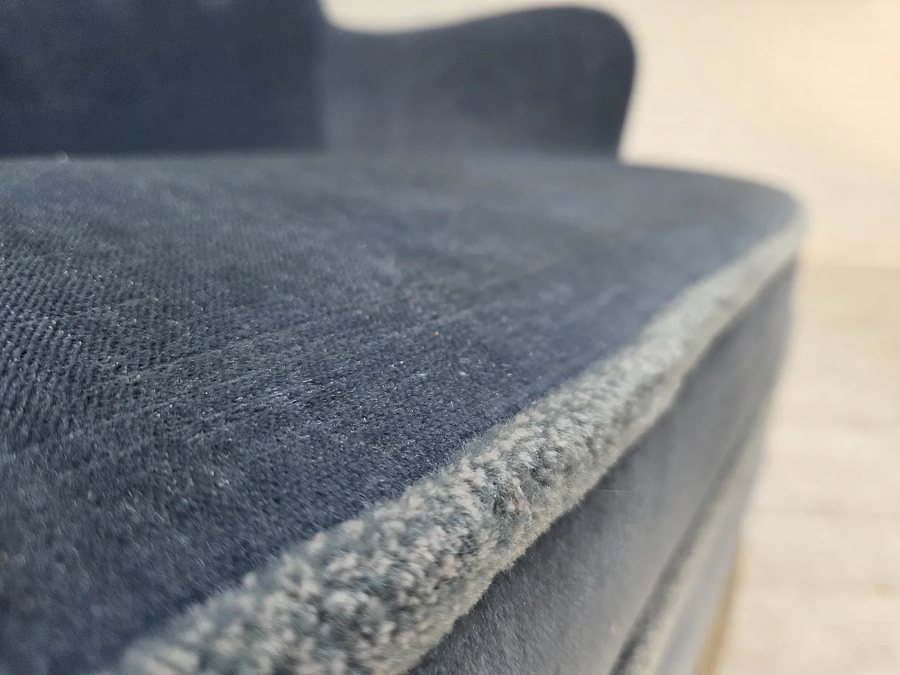 1970s, Danish 2-seater sofa, furniture velour, beech wood. 16