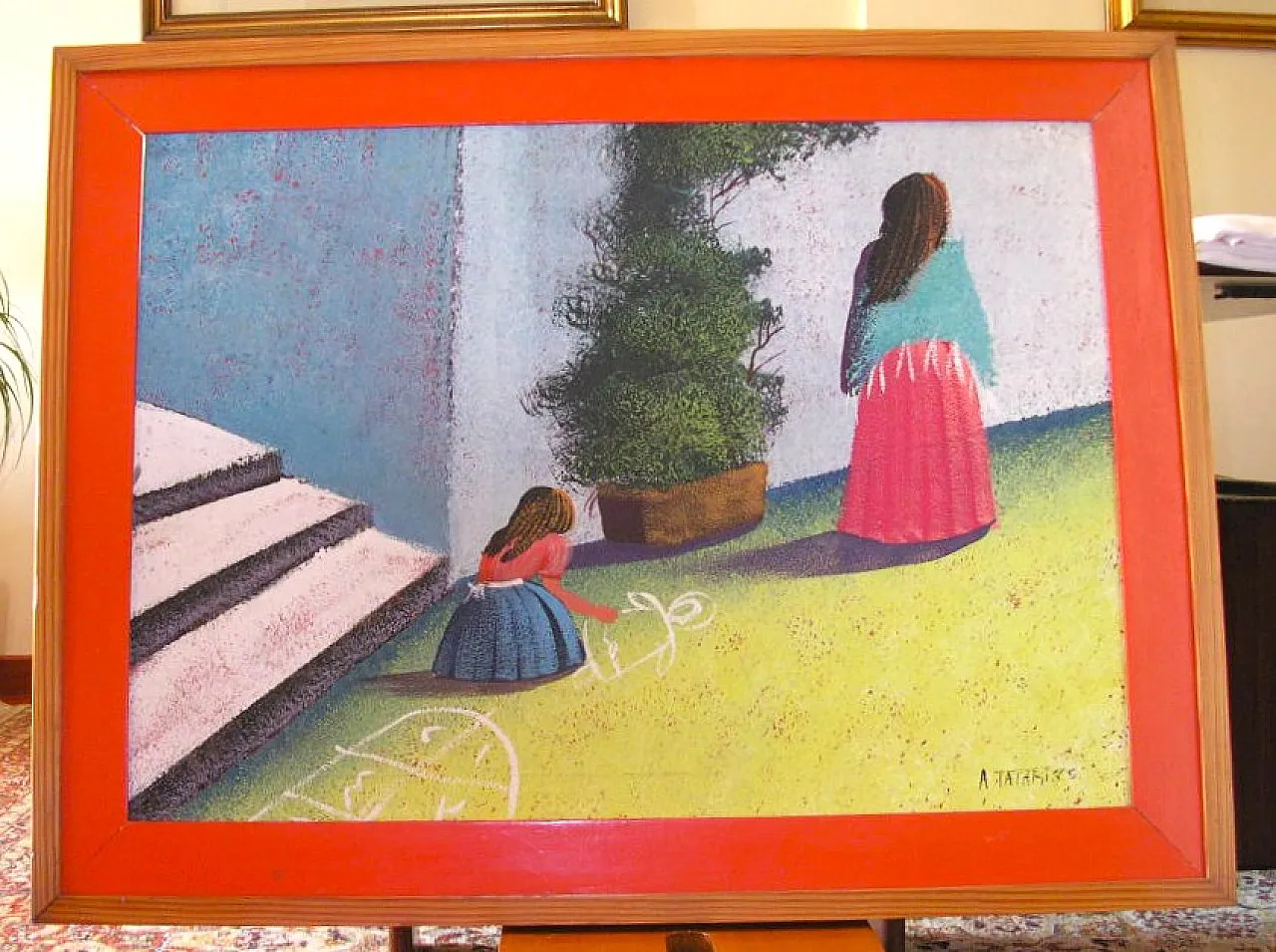 Pair of Abdul Rahem Tatari paintings – Naïve art from the '75 / '79 period 5