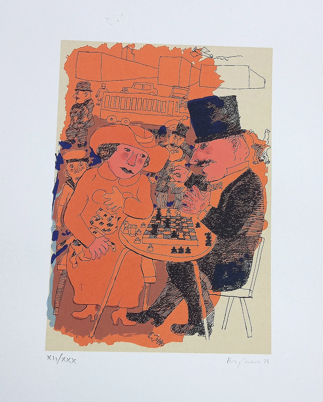 Franz Borghese - Chess Game - Silkscreen 1978 - Rare edition 2