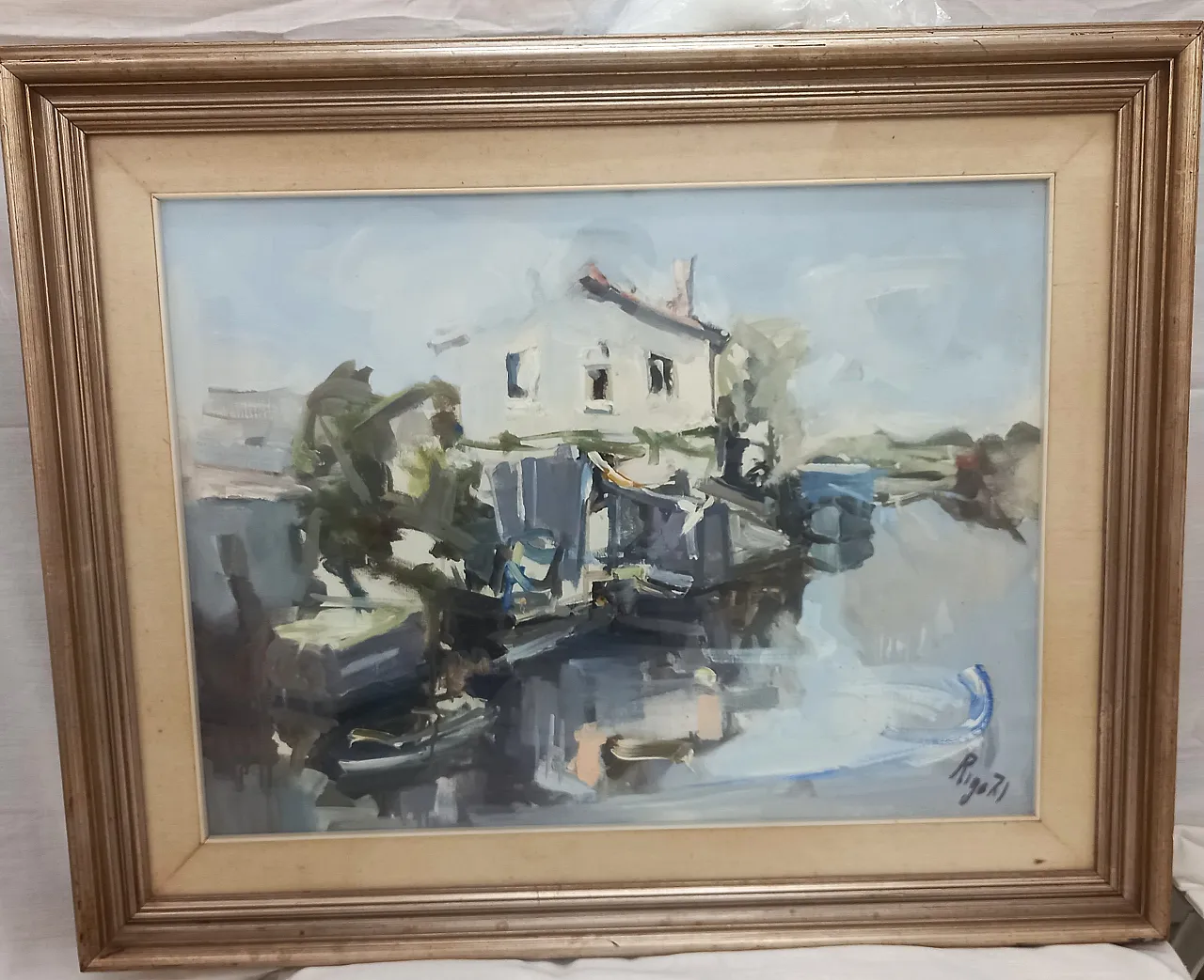 Antonio Toni Rigo - Lagoon Landscape - Oil on Canvas 80x60 cm 1