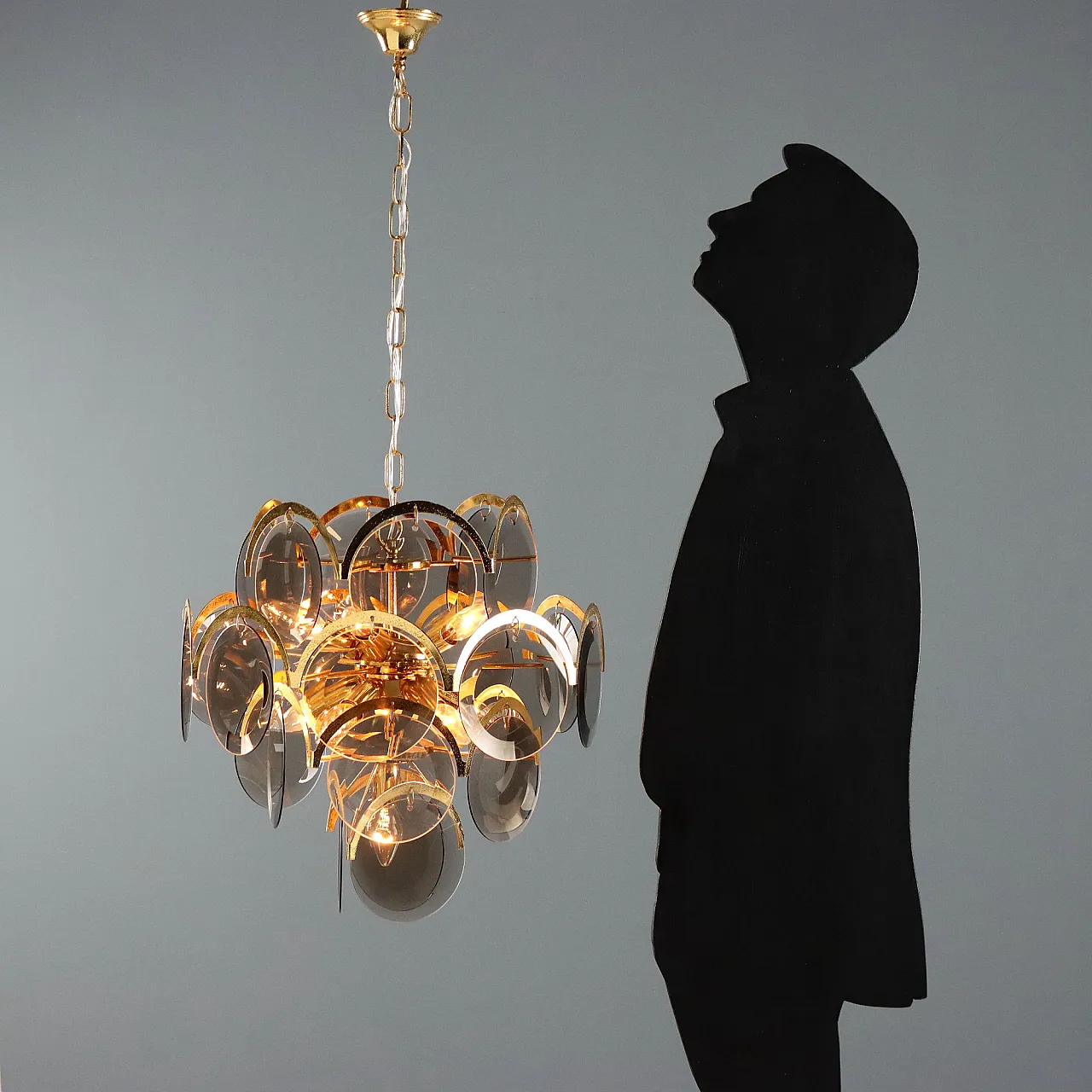 Lamp with glass discs, late 20th century 2