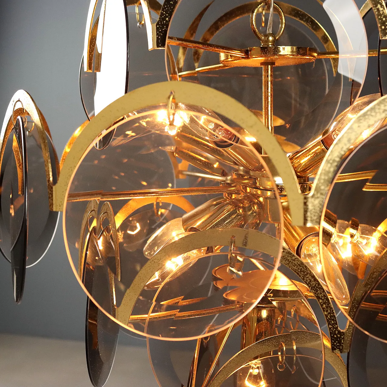 Lamp with glass discs, late 20th century 6