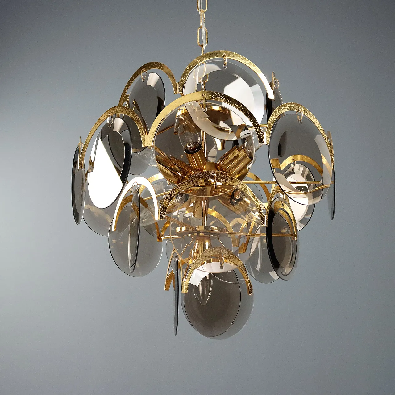 Lamp with glass discs, late 20th century 9