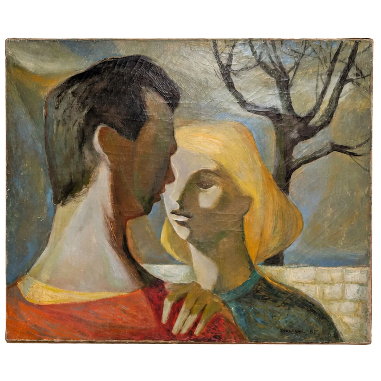 Maurice Stoppani, French Cubist Figurative Painting, 1955 7