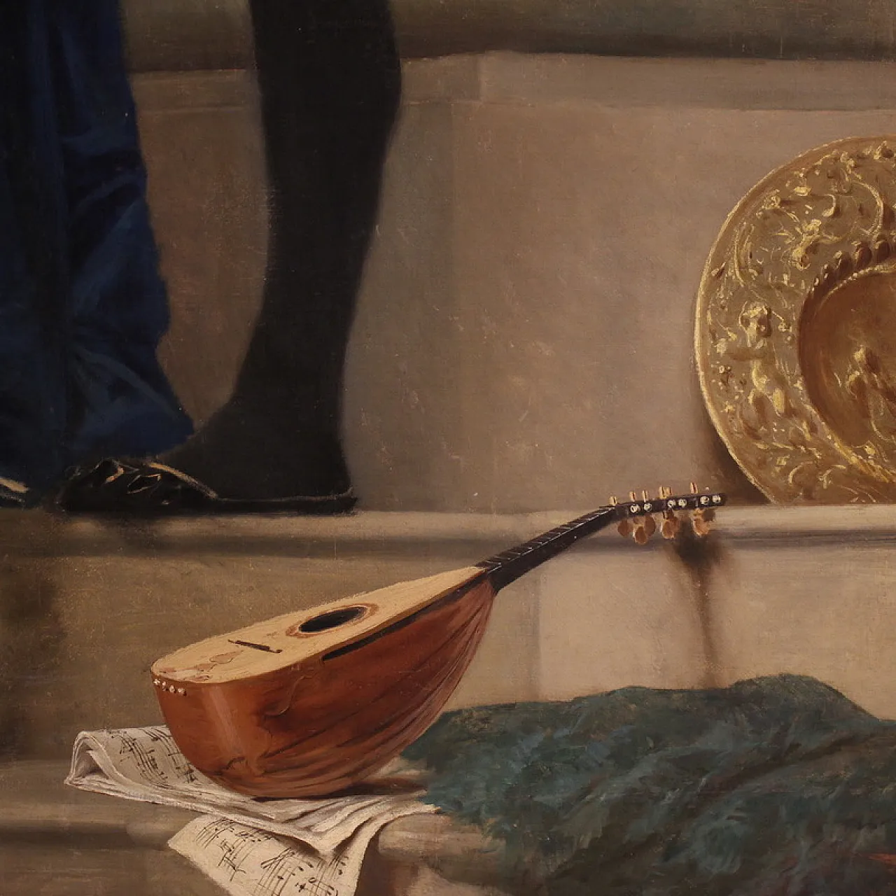 Grande ritratto del XIX secolo firmato Francesco Vinea 2