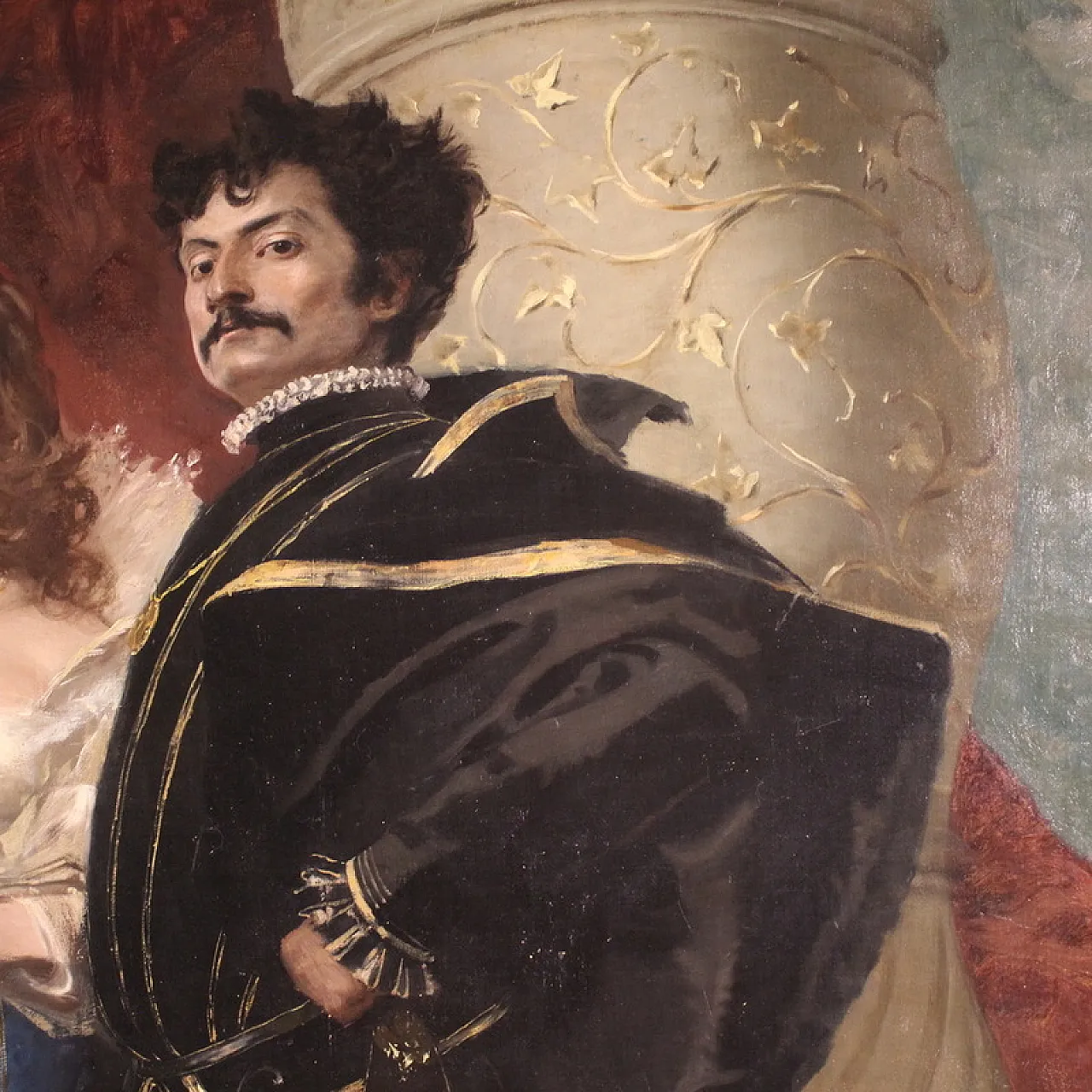 Grande ritratto del XIX secolo firmato Francesco Vinea 4