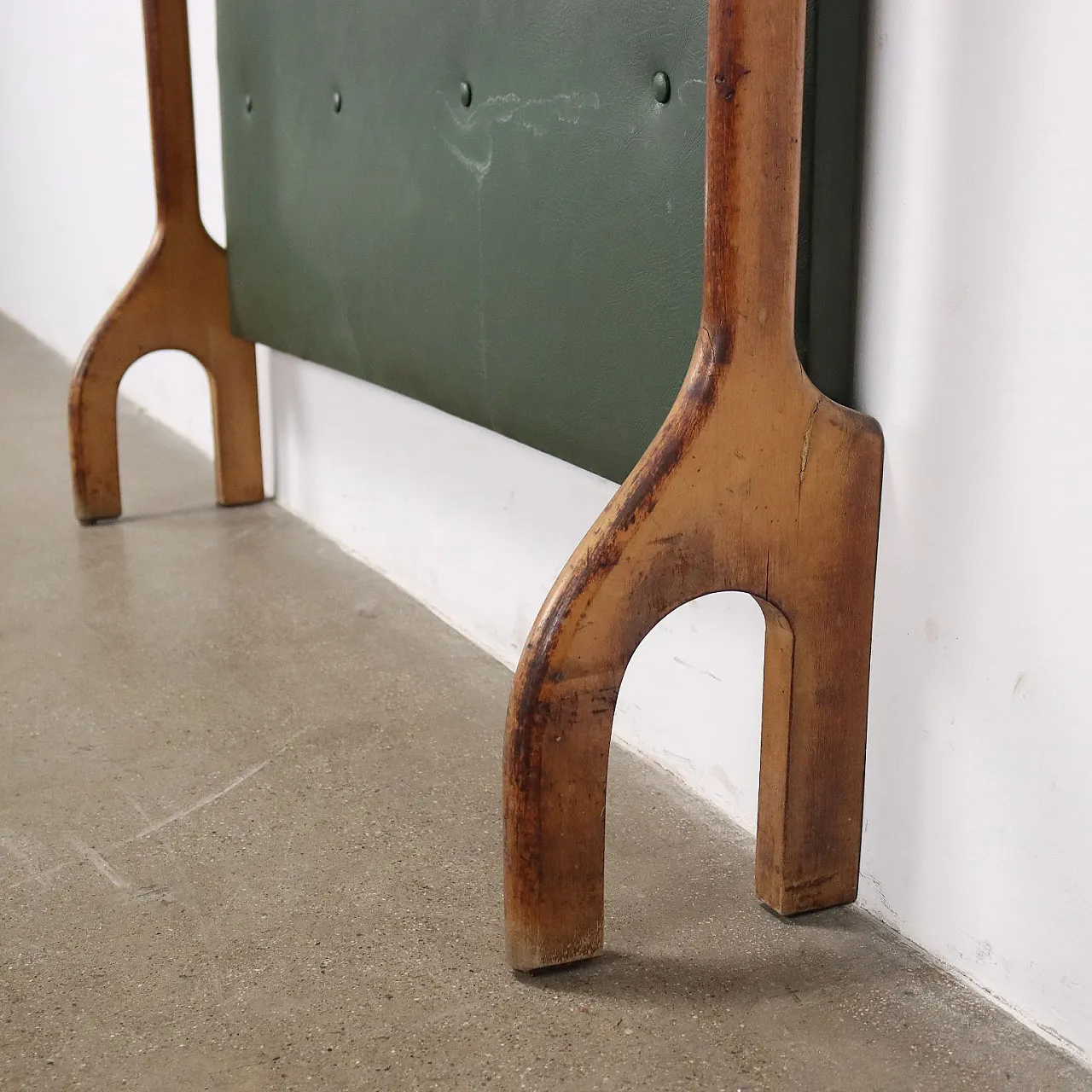 Brass, leatherette and glass coat stand, 1950s 7