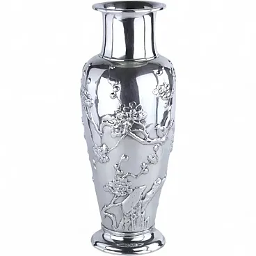 Sterling silver vase in Japanese style by Tiffany & Co., 1920s