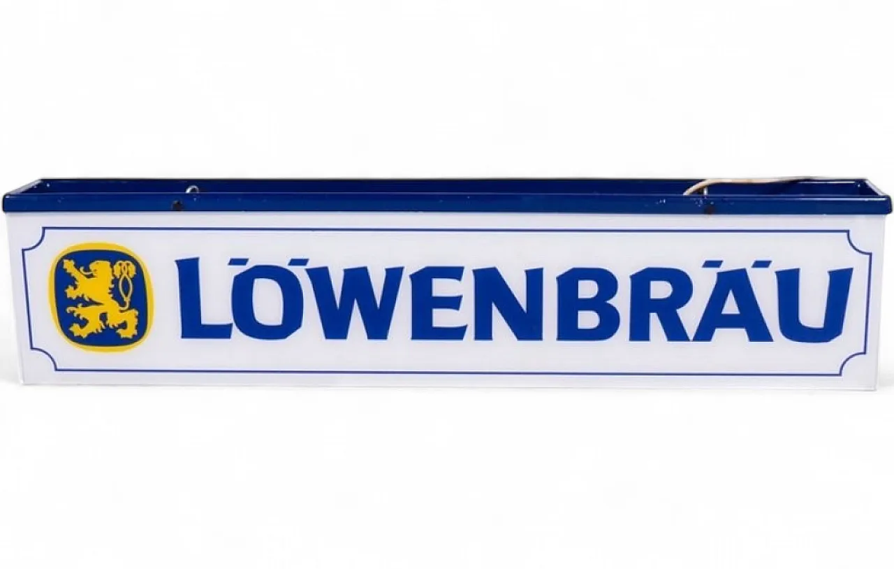 Insegna luminosa in plastica e ferro di Löwenbräu, anni '80 5